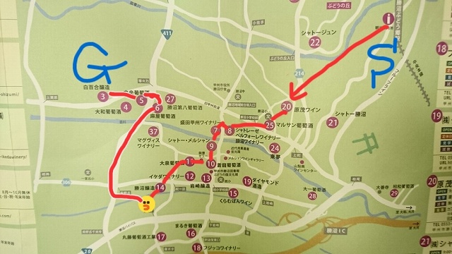 勝沼ワイナリーマップ