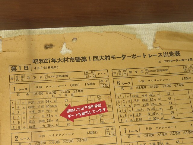 大村競艇場初開催のレースの出走表
