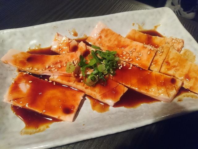 津市の焼肉屋「天福」のコリコリ