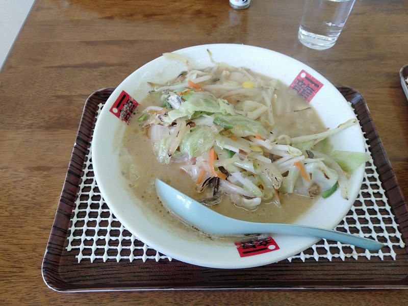 宮島競艇場の3階一般席の食堂「第一食堂」のチャンポン