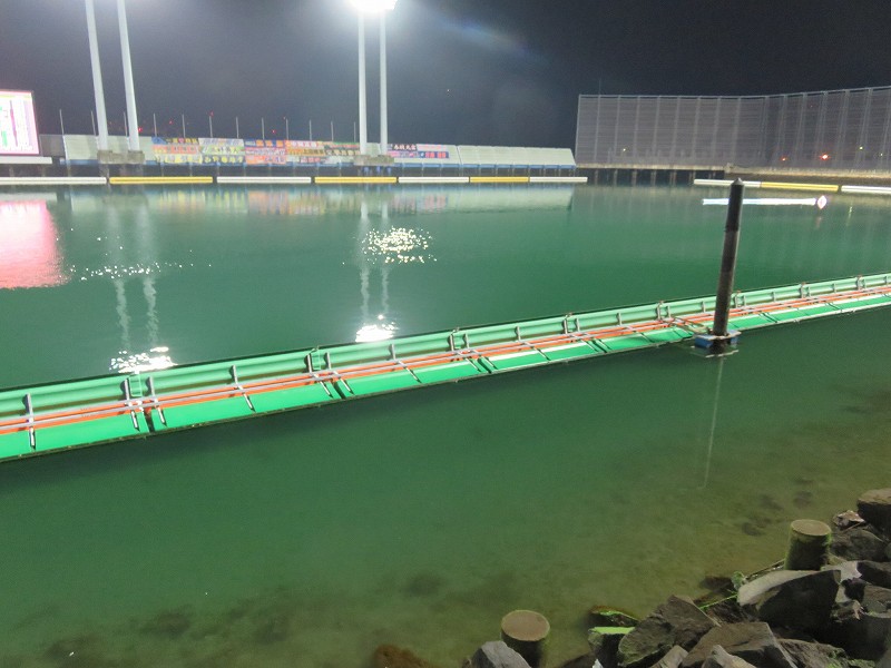 丸亀競艇場の干潮時の水面