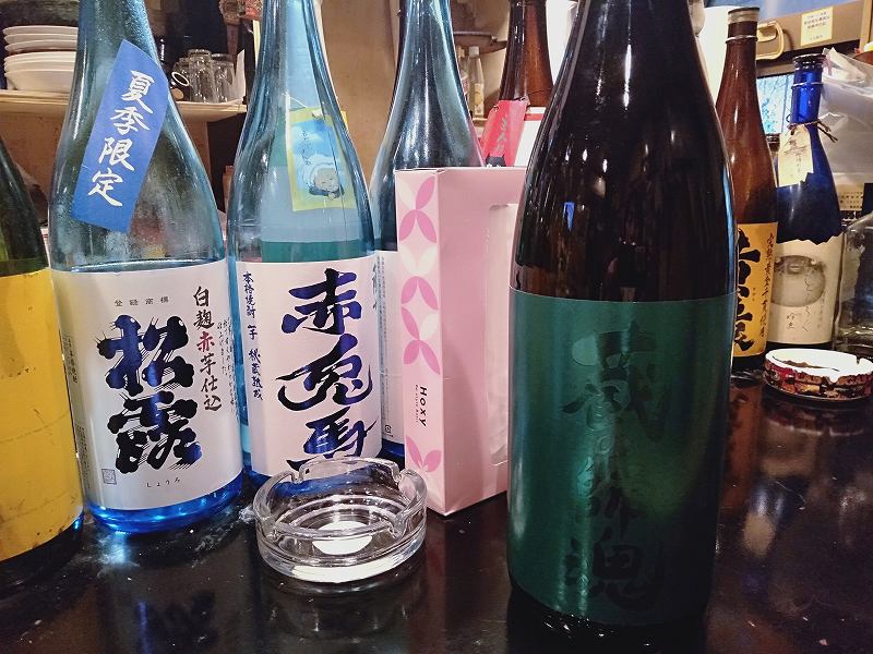 大正駅前の「焼酎&おでんBar楽」の芋焼酎