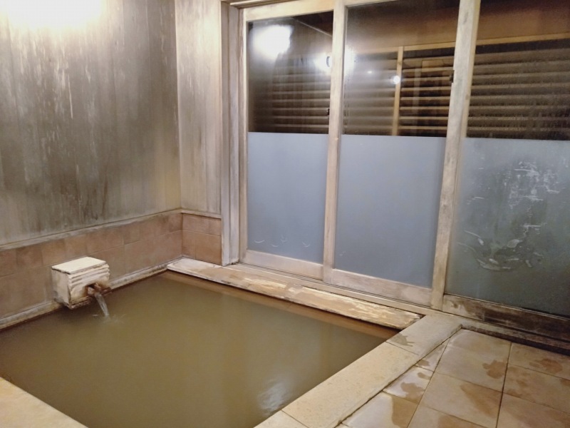 伊香保温泉の洋風旅館ぴのんの内湯「黄金籠もり湯」の湯舟