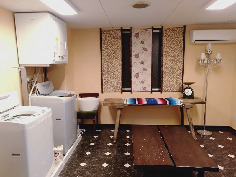 伊香保温泉の洋風旅館ぴのんのランドリールーム