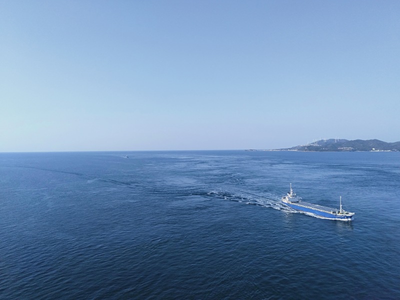 渦の道の遊歩道から見える海