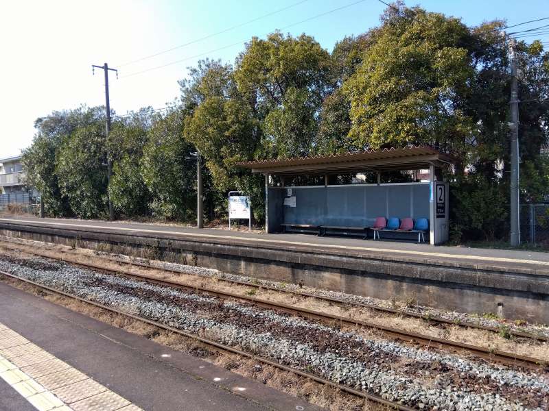 JR九州筑豊本線奥洞海駅ホーム