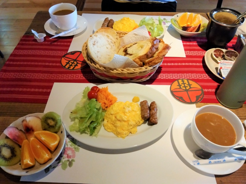 桐生市オキヤゲストハウスの朝食