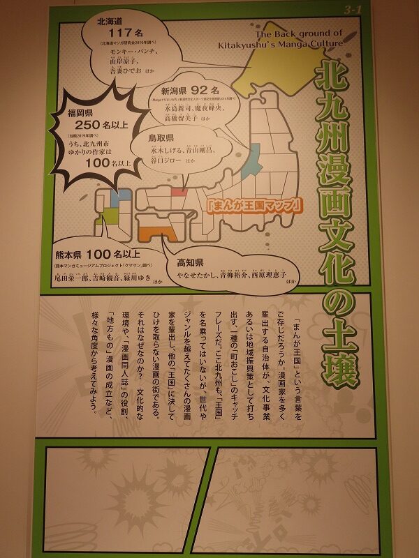 北九州市漫画ミュージアム6階の常設展示