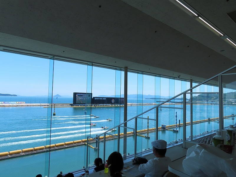 ボートレース児島3階女性・カップル席からの眺め