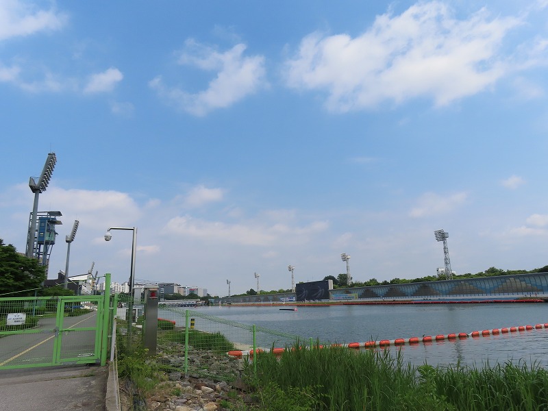 ミサ競艇公園からみた競走水面